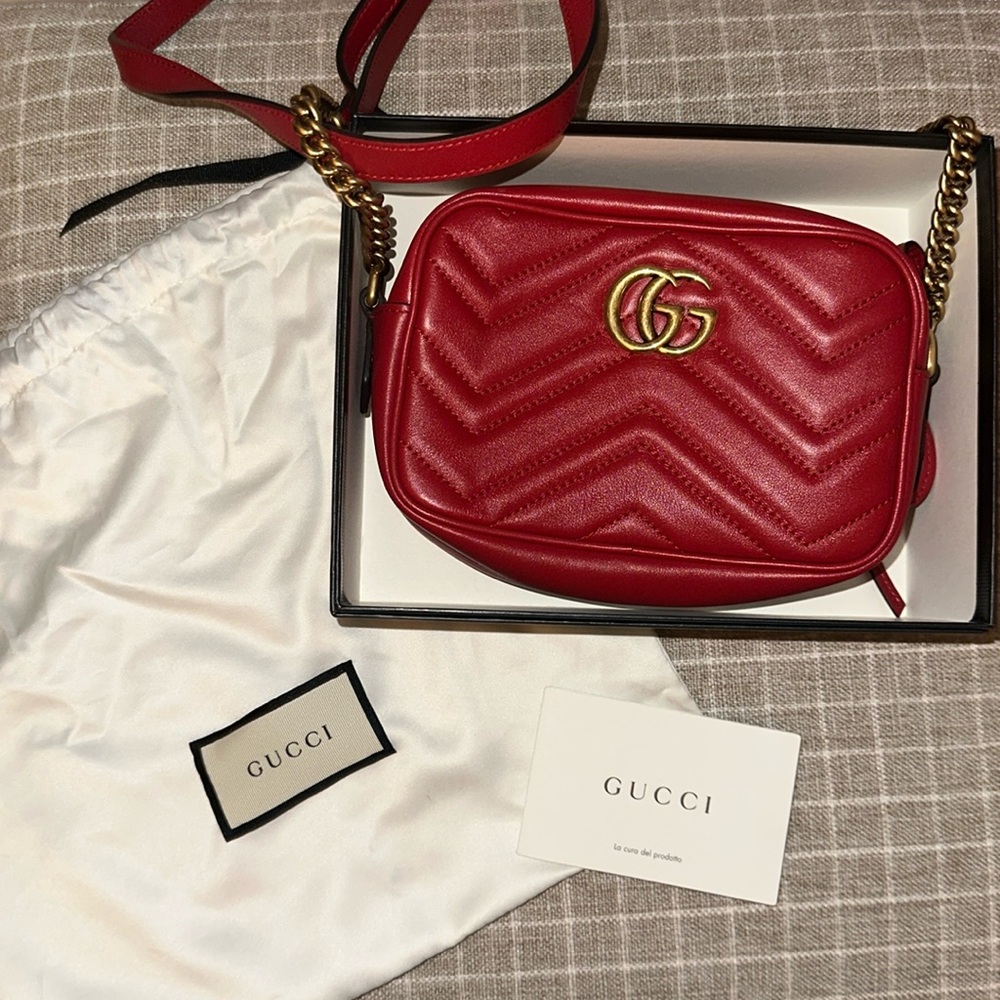 NWT Gucci Red Marmont Bag